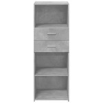 vidaXL Dulap înalt, gri beton, 45x42,5x124 cm, lemn prelucrat