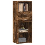 vidaXL Dulap înalt, stejar fumuriu, 45x42,5x124 cm, lemn prelucrat