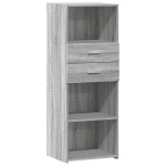 vidaXL Dulap înalt, sonoma gri, 45x42,5x124 cm, lemn prelucrat