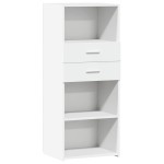 vidaXL Dulap înalt, alb, 50x42,5x124 cm, lemn prelucrat
