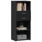 vidaXL Dulap înalt, negru, 50x42,5x124 cm, lemn prelucrat