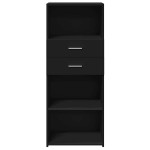 vidaXL Dulap înalt, negru, 50x42,5x124 cm, lemn prelucrat