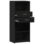 vidaXL Dulap înalt, negru, 50x42,5x124 cm, lemn prelucrat