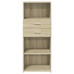 vidaXL Dulap înalt, stejar sonoma, 50x42,5x124 cm, lemn prelucrat vidaXL Dulap înalt, stejar sonoma, 50x42,5x124 cm, lemn prelucrat