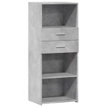 vidaXL Dulap înalt, gri beton, 50x42,5x124 cm, lemn prelucrat