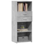 vidaXL Dulap înalt, gri beton, 50x42,5x124 cm, lemn prelucrat