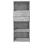 vidaXL Dulap înalt, gri beton, 50x42,5x124 cm, lemn prelucrat