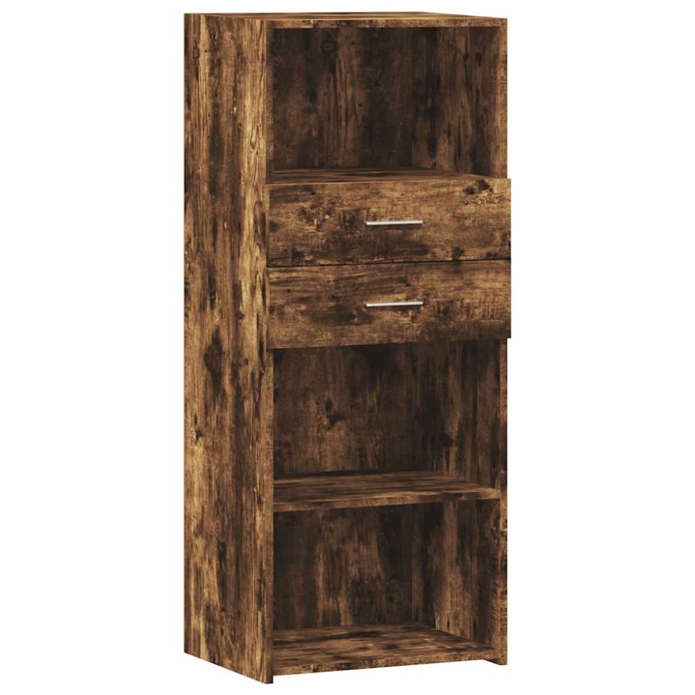 vidaXL Dulap înalt, stejar fumuriu, 50x42,5x124 cm, lemn prelucrat