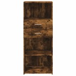 vidaXL Dulap înalt, stejar fumuriu, 50x42,5x124 cm, lemn prelucrat