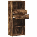 vidaXL Dulap înalt, stejar fumuriu, 50x42,5x124 cm, lemn prelucrat