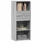 vidaXL Dulap înalt, gri sonoma, 50x42,5x124 cm, lemn prelucrat