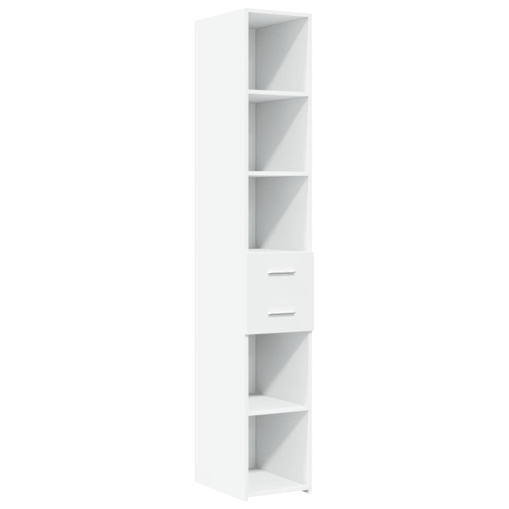 vidaXL Dulap înalt, alb, 30x42,5x185 cm, lemn prelucrat
