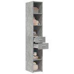 vidaXL Dulap înalt, gri beton, 30x42,5x185 cm, lemn prelucrat vidaXL Dulap înalt, gri beton, 30x42,5x185 cm, lemn prelucrat