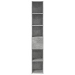 vidaXL Dulap înalt, gri beton, 30x42,5x185 cm, lemn prelucrat vidaXL Dulap înalt, gri beton, 30x42,5x185 cm, lemn prelucrat