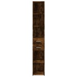 vidaXL Dulap înalt, stejar fumuriu, 30x42,5x185 cm, lemn prelucrat