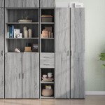 vidaXL Dulap înalt, gri sonoma, 30x42,5x185 cm, lemn prelucrat