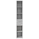 vidaXL Dulap înalt, gri sonoma, 30x42,5x185 cm, lemn prelucrat