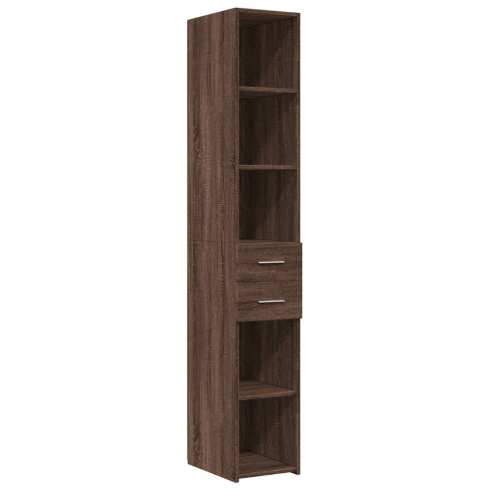 vidaXL Dulap înalt, stejar maro, 30x42,5x185 cm, lemn prelucrat