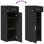 vidaXL Dulap, negru, 30x42,5x93 cm, lemn prelucrat