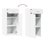 vidaXL Dulap, alb, 40x42,5x93 cm, lemn prelucrat