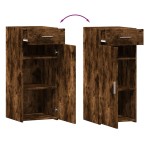 vidaXL Dulap, stejar fumuriu, 40x42,5x93 cm, lemn prelucrat