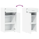 vidaXL Dulap, alb, 45x42,5x93 cm, lemn prelucrat