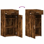 vidaXL Dulap, stejar afumat, 45x42,5x93 cm, lemn prelucrat