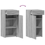vidaXL Dulap, sonoma gri, 45x42,5x93 cm, lemn prelucrat