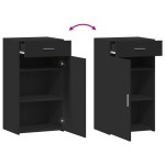 vidaXL Dulap, negru, 50x42,5x93 cm, lemn prelucrat