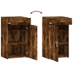 vidaXL Dulap, stejar fumuriu, 50x42,5x93 cm, lemn prelucrat