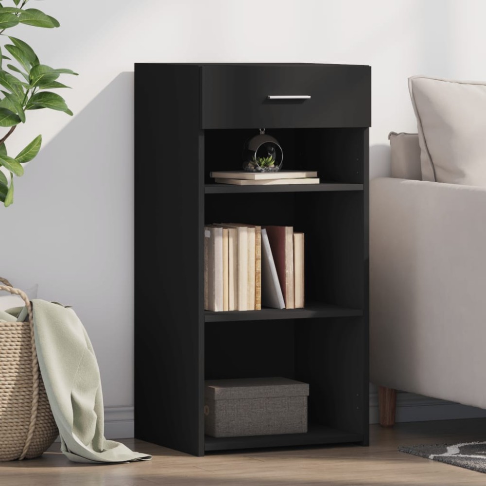vidaXL Dulap, negru, 45x42,5x93 cm, lemn prelucrat