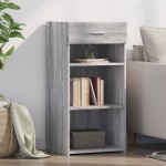 vidaXL Dulap, sonoma gri, 45x42,5x93 cm, lemn prelucrat
