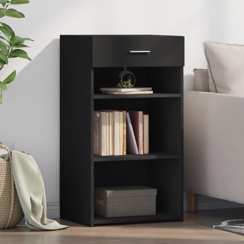 vidaXL Dulap, negru, 50x42,5x93 cm, lemn prelucrat