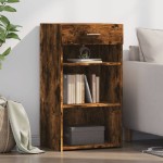 vidaXL Dulap, stejar fumuriu, 50x42,5x93 cm, lemn prelucrat
