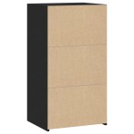 vidaXL Servantă, negru, 50x41x93 cm, lemn prelucrat vidaXL Servantă, negru, 50x41x93 cm, lemn prelucrat