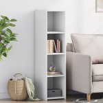 vidaXL Dulap înalt, alb, 30x41x124 cm, lemn compozit vidaXL Dulap înalt, alb, 30x41x124 cm, lemn compozit