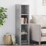vidaXL Dulap înalt, gri beton, 30x41x124 cm, lemn compozit vidaXL Dulap înalt, gri beton, 30x41x124 cm, lemn compozit