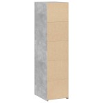 vidaXL Dulap înalt, gri beton, 30x41x124 cm, lemn compozit vidaXL Dulap înalt, gri beton, 30x41x124 cm, lemn compozit