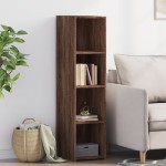 vidaXL Dulap înalt, stejar maro, 30x41x124 cm, lemn compozit vidaXL Dulap înalt, stejar maro, 30x41x124 cm, lemn compozit