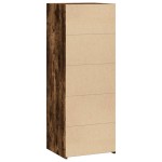 vidaXL Dulap înalt, stejar fumuriu, 45x41x124 cm, lemn prelucrat