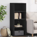 vidaXL Dulap înalt, negru, 50x41x124 cm, lemn prelucrat
