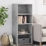 vidaXL Dulap înalt, gri beton, 50x41x124 cm, lemn prelucrat vidaXL Dulap înalt, gri beton, 50x41x124 cm, lemn prelucrat