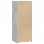 vidaXL Dulap înalt, gri beton, 50x41x124 cm, lemn prelucrat vidaXL Dulap înalt, gri beton, 50x41x124 cm, lemn prelucrat