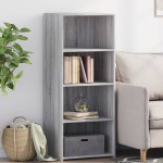 vidaXL Dulap înalt, sonoma gri, 50x41x124 cm, lemn prelucrat
