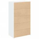 vidaXL Dulap înalt, alb, 70x41x124 cm, lemn prelucrat