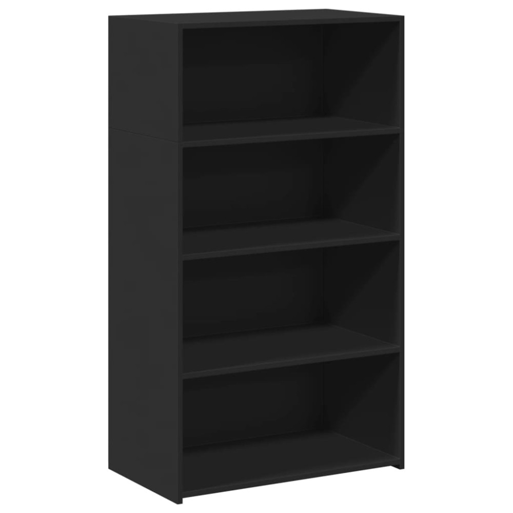 vidaXL Dulap înalt, negru, 70x41x124 cm, lemn prelucrat
