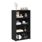 vidaXL Dulap înalt, negru, 70x41x124 cm, lemn prelucrat