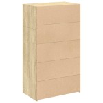 vidaXL Dulap înalt, stejar sonoma, 70x41x124 cm, lemn prelucrat