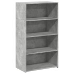 vidaXL Dulap înalt, gri beton, 70x41x124 cm, lemn prelucrat
