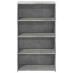 vidaXL Dulap înalt, gri beton, 70x41x124 cm, lemn prelucrat